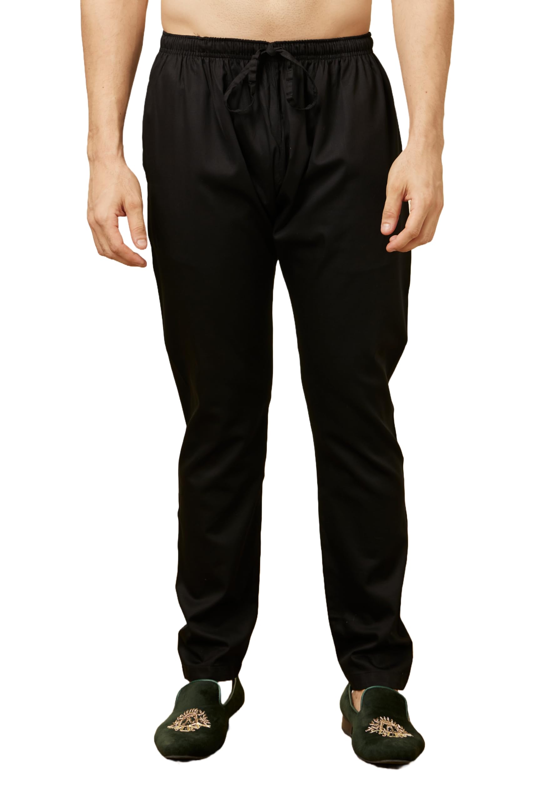 manyavar Men's Solid Pencil Cut Pyjama (1pc)-picture-4