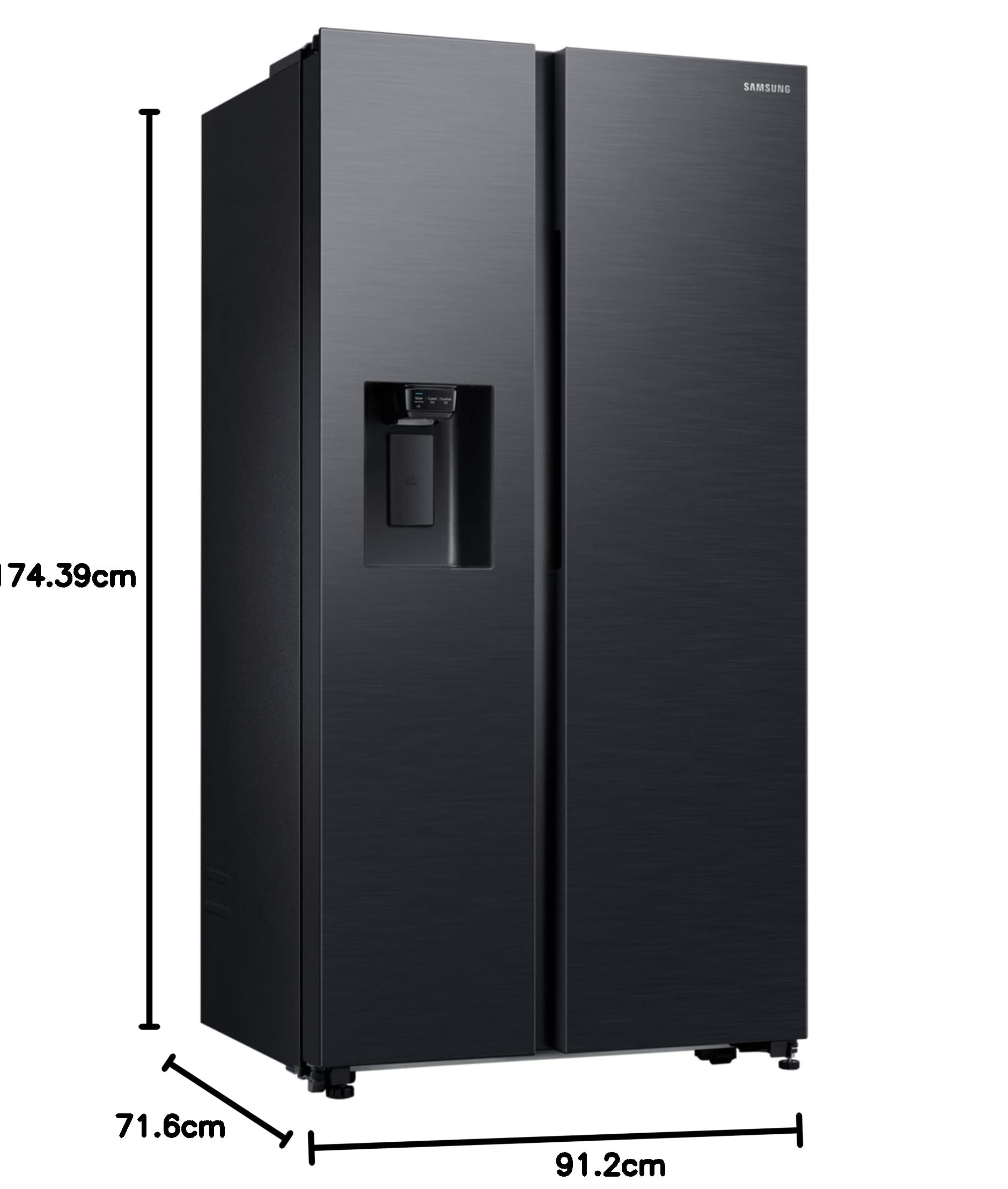Samsung RS64DG5303B1EF Side by Side Kühl-Gefrier-Kombination Premium Black Steel