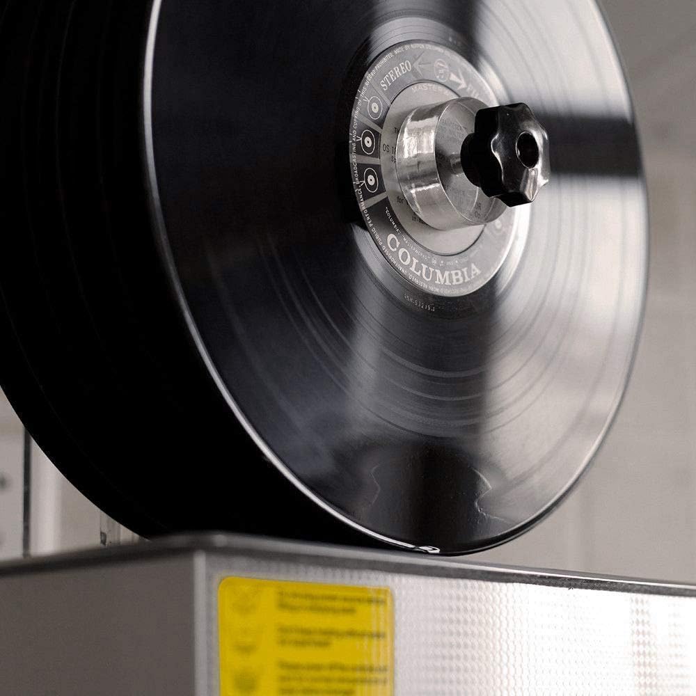 Pulitore a ultrasuoni per dischi in vinile, pulisce 6 dischi contemporaneamente, timer regolabile, rack sollevabile con supporto per asciugatura per una pulizia profonda