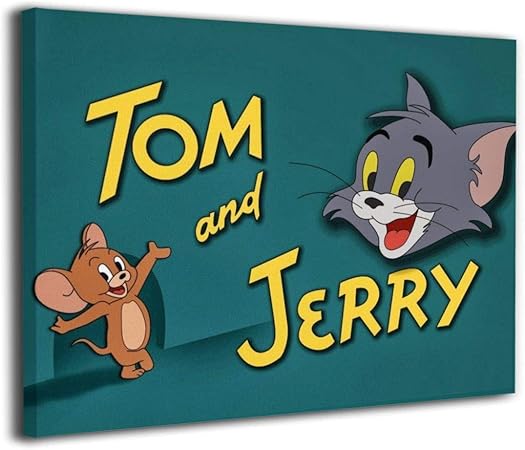 Amazon Co Jp Cx Hk トムとジェリー トムジェリ Tj 絵 絵画 アート パネル インテリア Art 雑貨 飾り 壁掛け ポスター キャンバス フレーム セット グッズ 完成品 プレゼント ホーム キッチン