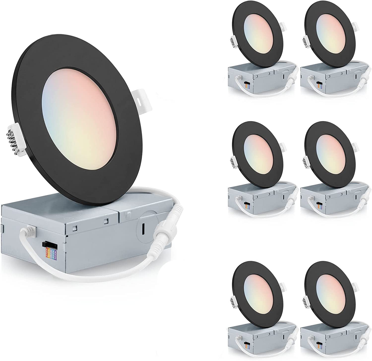 Buy QPLUS 4 Inch 5CCT LED Recessed Lighting 6Pack Color Changing