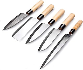 Waterboss Sushi & Sashimi Chef Knife, Set of 5, Japanese Sushi Chef Knives - Sashimi Santoku, Nagiri Blade Knife, Ultra High Carbon Steel Blade