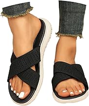 Orthopaedic Sandals, Women's Open Toe Slip-Ins, Flat Flip Flops, Slippers with Soft Footbed, Wide Feet, Summer Comfortable Slippers Sandals - Yoga Beach Size 36-43