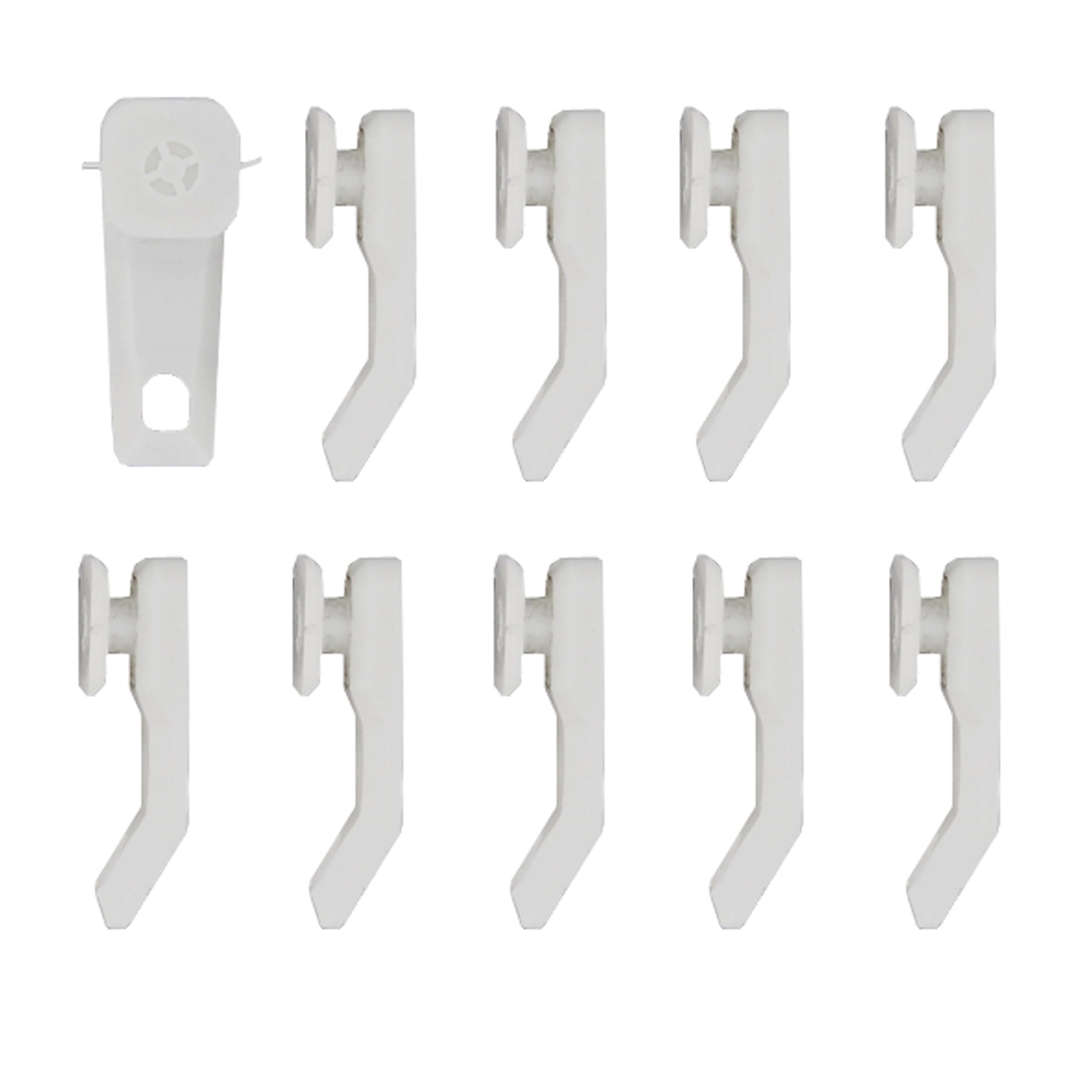 A&F Rod Decor - 10 Sliders for White Traverse Rods