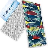 Cooling Towels for Neck and Face (12” x 40”) - Perfect for Golf, Hiking, Outdoor Sport, Workout and Hot Weather - Stay Cool with Youphoria’s Microfiber Cooling Neck Wraps - Tropical