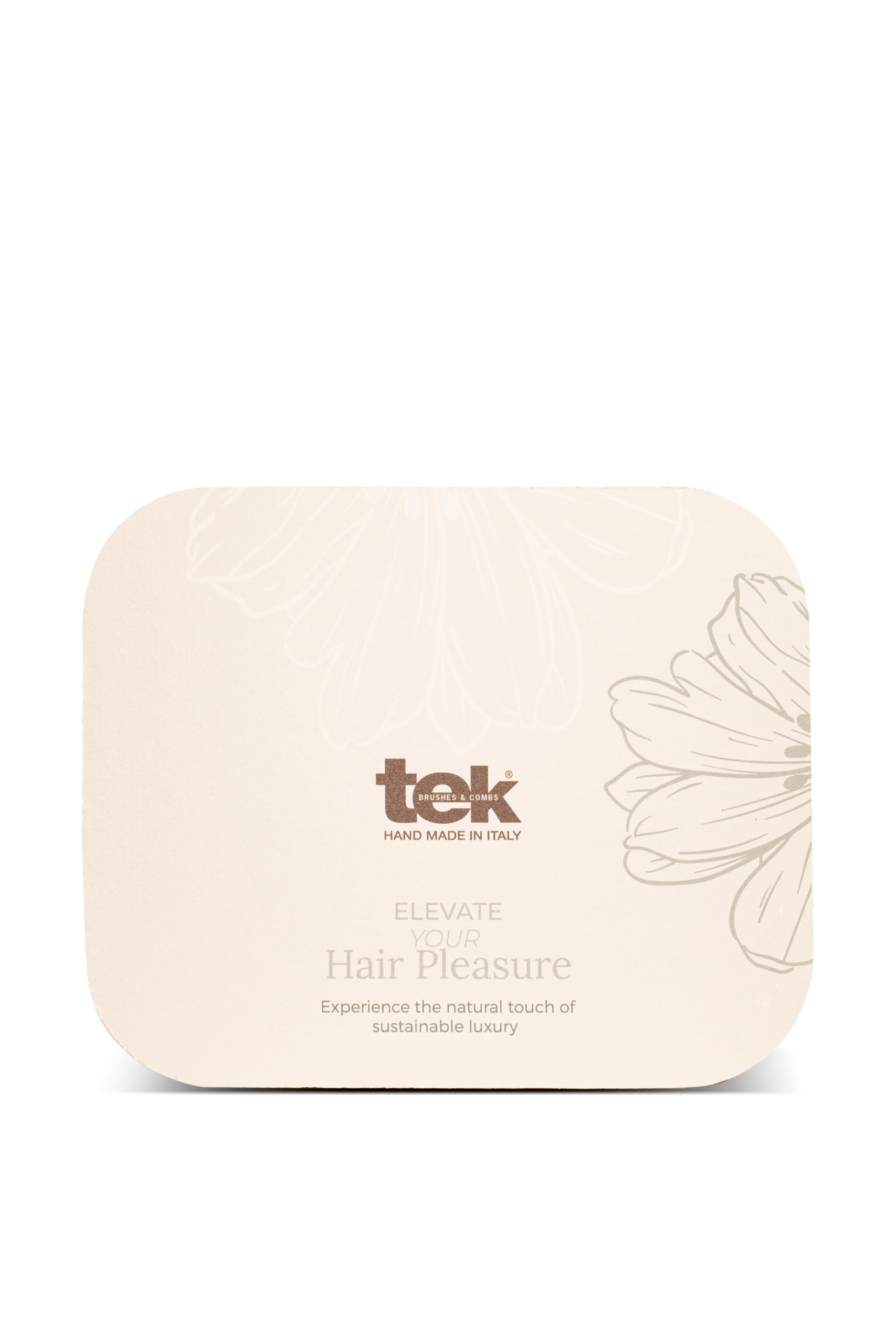 TEK - Hair Pleasure Set, Kit Spazzola e Pettine In Legno, Denti Di Ricambio Inclusi, Set Per La Cura Dei Capelli, Naturale e Artigianale, Perfetto Per Capelli Corti
