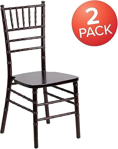 Miniatura 92 de Flash Furniture Silla Chiavari de madera plateada de la serie HERCULES