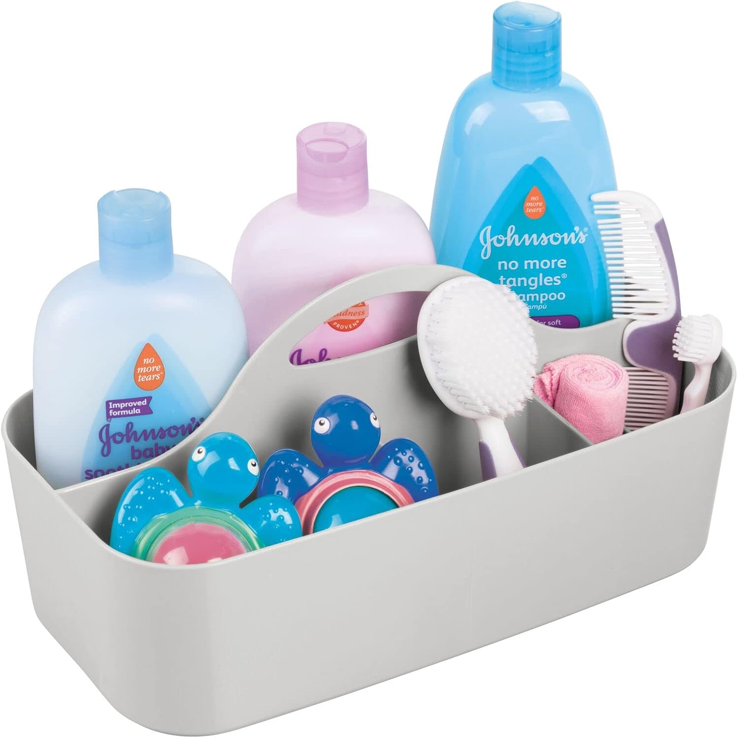 mDesign Baby Storage Box Plastic Nursery and Household Organiser with