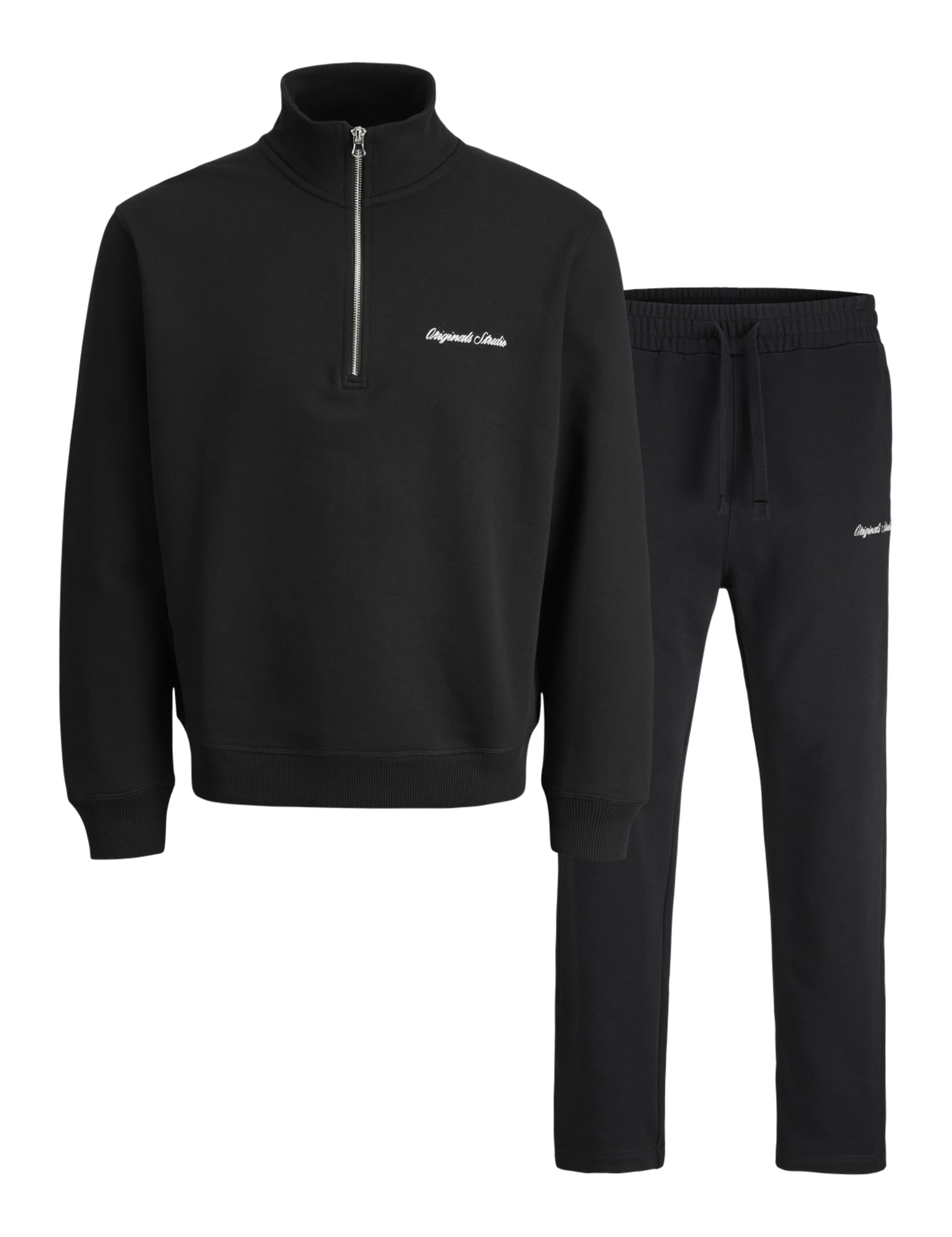 JACK & JONES Jornorrebro Emb Sweat High Neck Setpk Mp, black, M