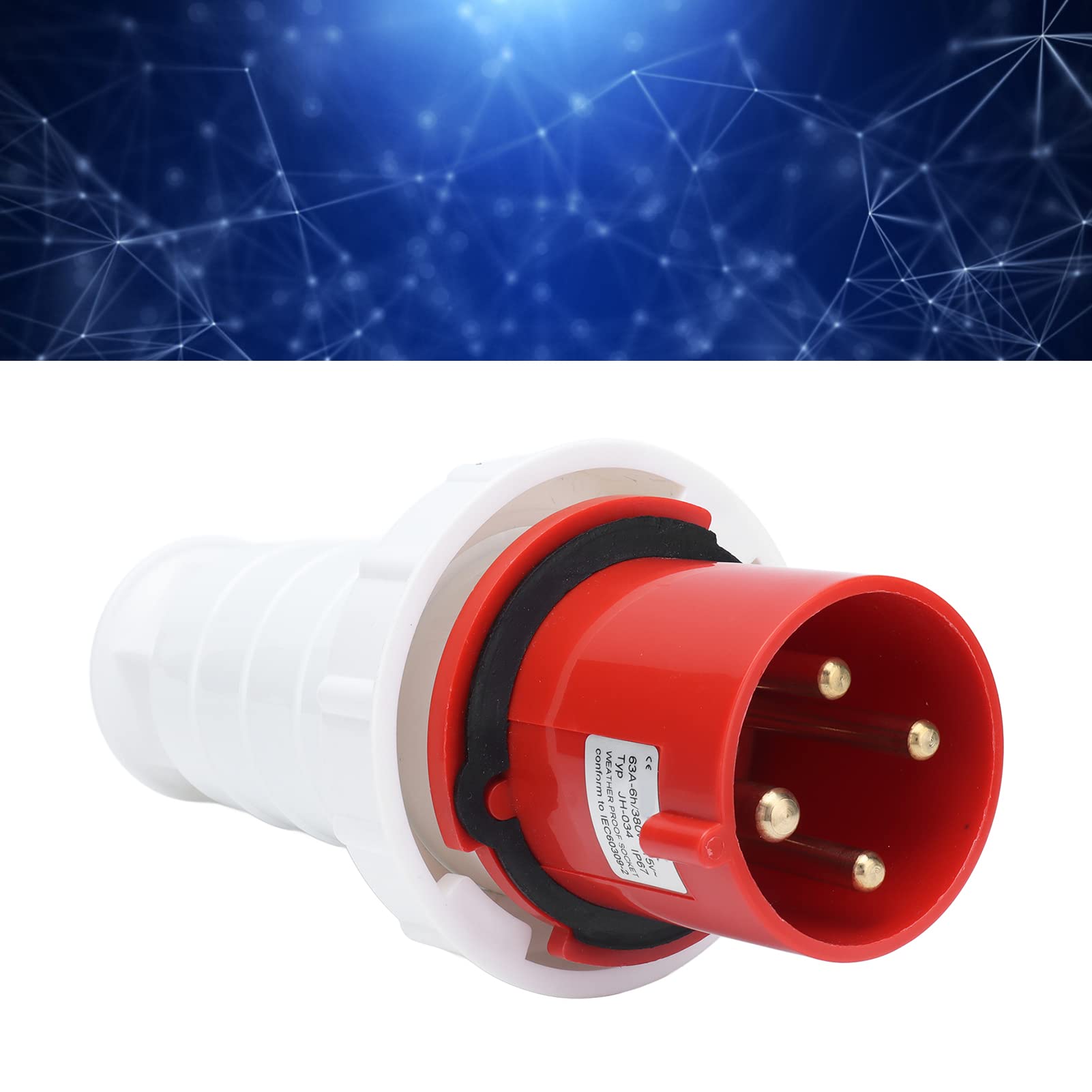 Juego de Enchufe y Clavija Industrial IP67, Diseño de 4 Polos y