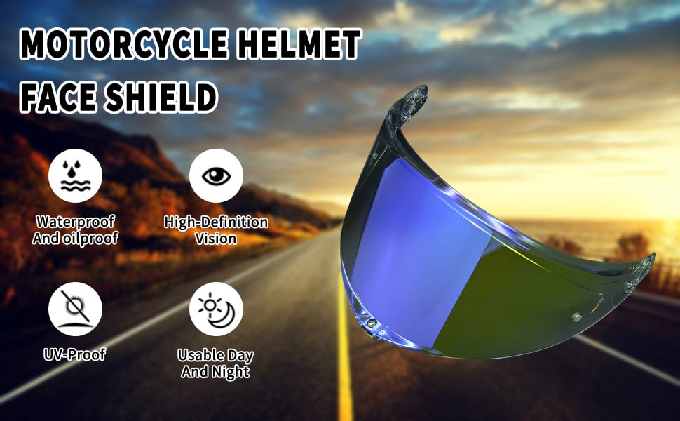 Image of AGV K6 and K6S Visor (Aurora Blue)