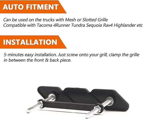 Miniatura 4 de Emblema de rejilla frontal tricolor, calcomanías de emblema de camión, accesorios de automóvil para Toyota Tacoma 4Runner Tundra Sequoia Rav4