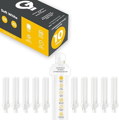 Miniatura 260 de GoodBulb - Focos CFL PL, paquete de 10 unidades 3500K