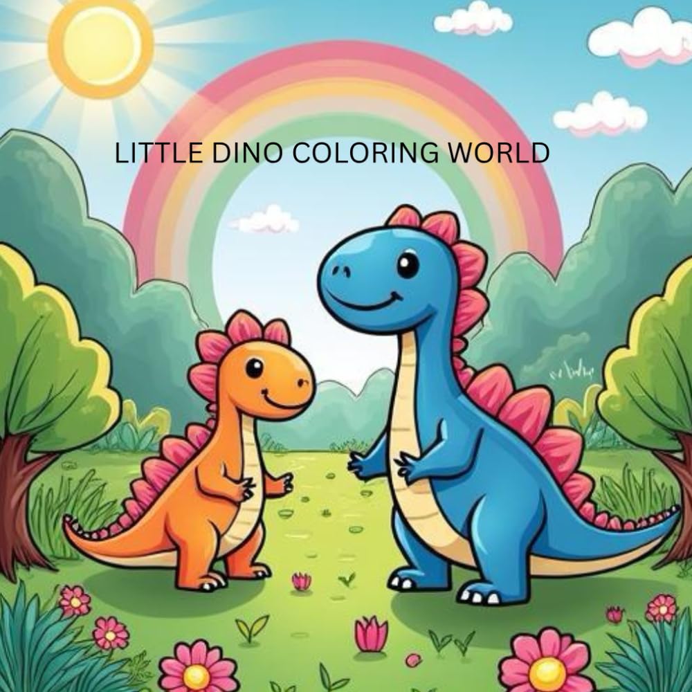 Little Dino Coloring book: A Fun and Simple Dino Coloring Journey