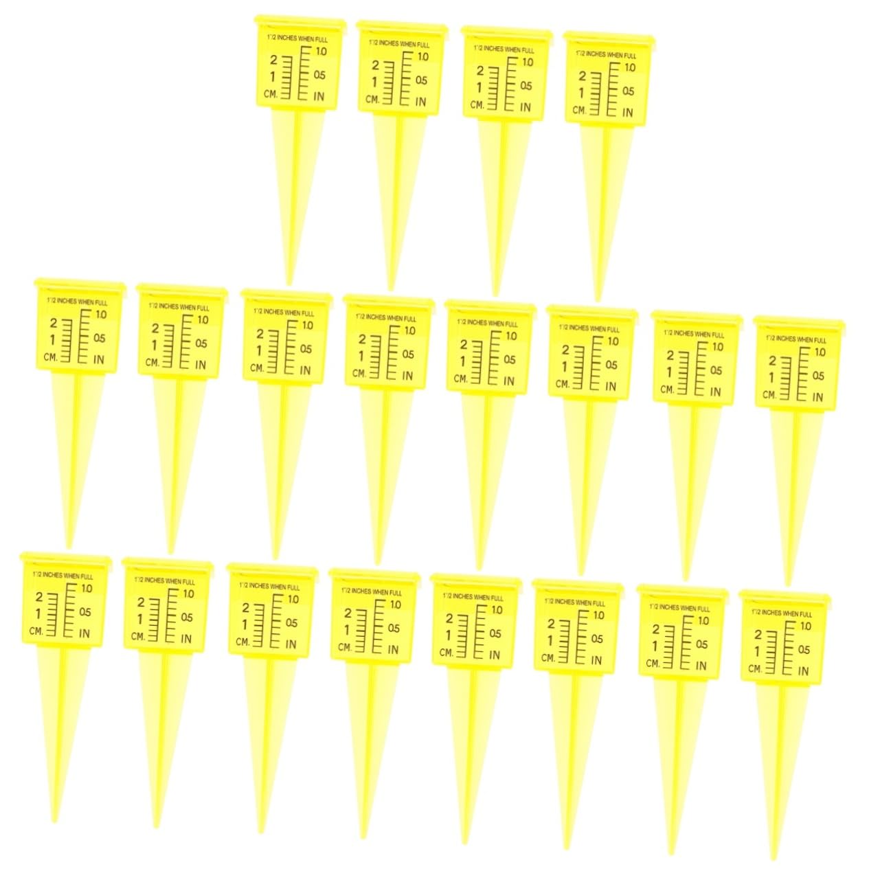 Amosfun 20stücke Regenmesser Aus Kunststoff Präziser Niederschlagsmesser Für Garten Und Outdoor-nutzung Wetterfest Und Langlebig Zur Genauen Überwachung Von Regenmengen