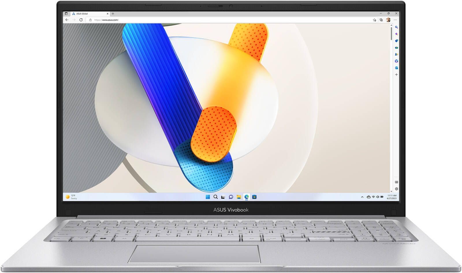 ASUSVivobook 15 X1504VA-NJ379 Laptop 13th Gen Intel Core i7-1355U 8GB DDR4 512GB SSD 15.6 Full HD Intel UHD Graphics Silver English Arabic Keyboard WINDOWS 11 (UPGRADE) 1 year warranty