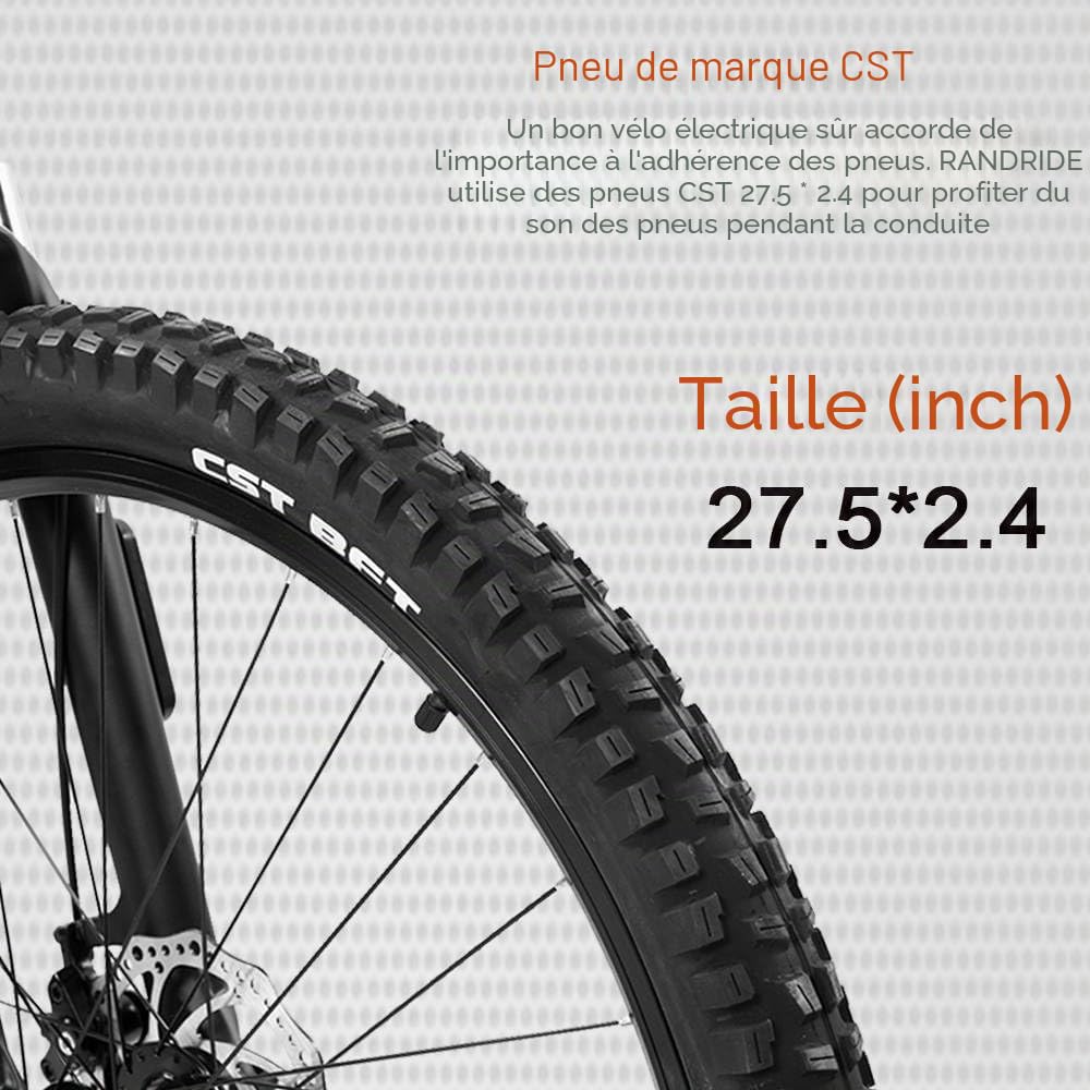 YG90 Vélo électrique Frein à Disque hydraulique Batterie Li-ION 21 Vitesses Cadre en Alliage d'aluminium Vélo d'assistance