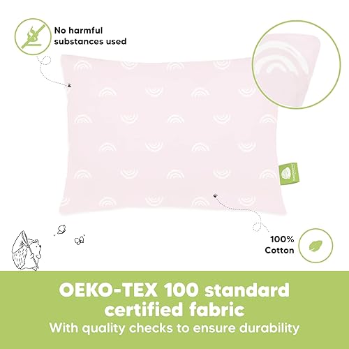 Miniatura 5 de KeaBabies Paquete de 2 almohadas para niños pequeños y almohada pequeña con funda de almohada, almohadas suaves de algodón orgánico para dormir, 9 x
