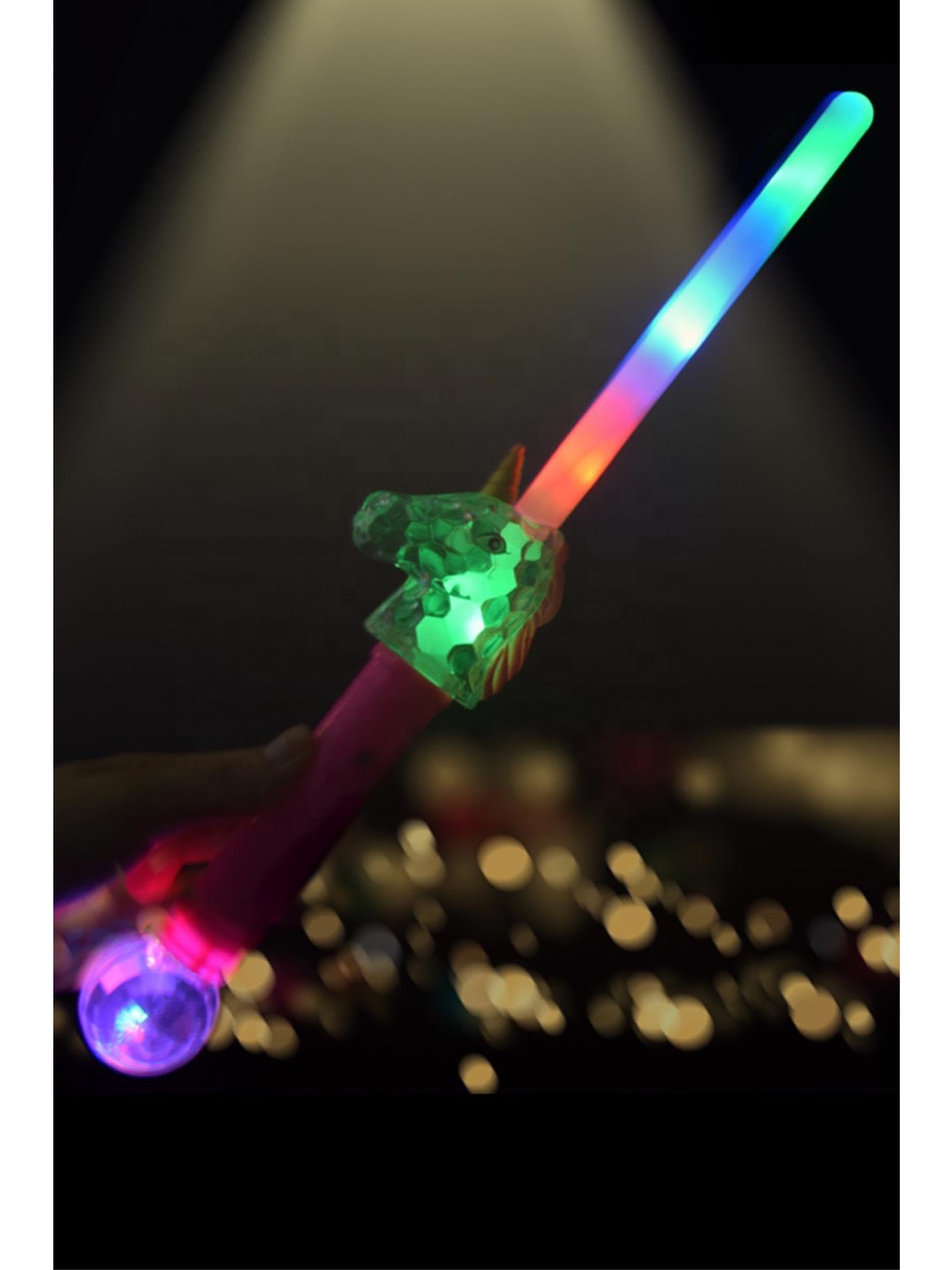 Smiffys LED Light Up Unicorn Wand Batteries Included, 38cm, Leisure Products Fancy Dress, Child Dress Up Jokes & Novelties