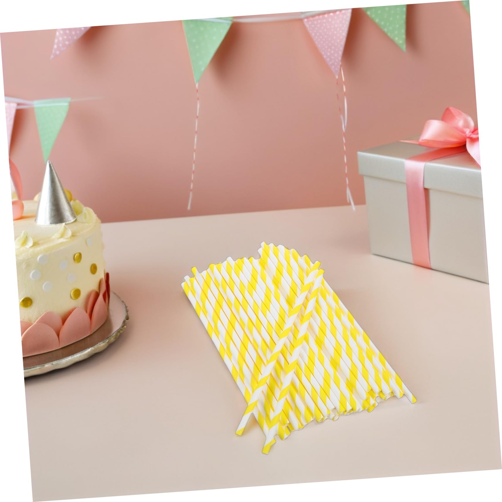 POPETPOP 150piezas Palitos de Papel para Algodón de Azúcar Estampados de Rayas para Carnavales Bodas y Fiestas de Cumpleaños Unidades