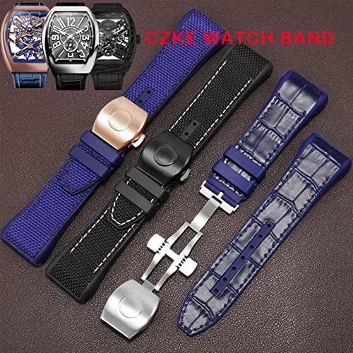 Sangle de montre KLVN Franck Muller V45 28 mm boucle pliante cuir