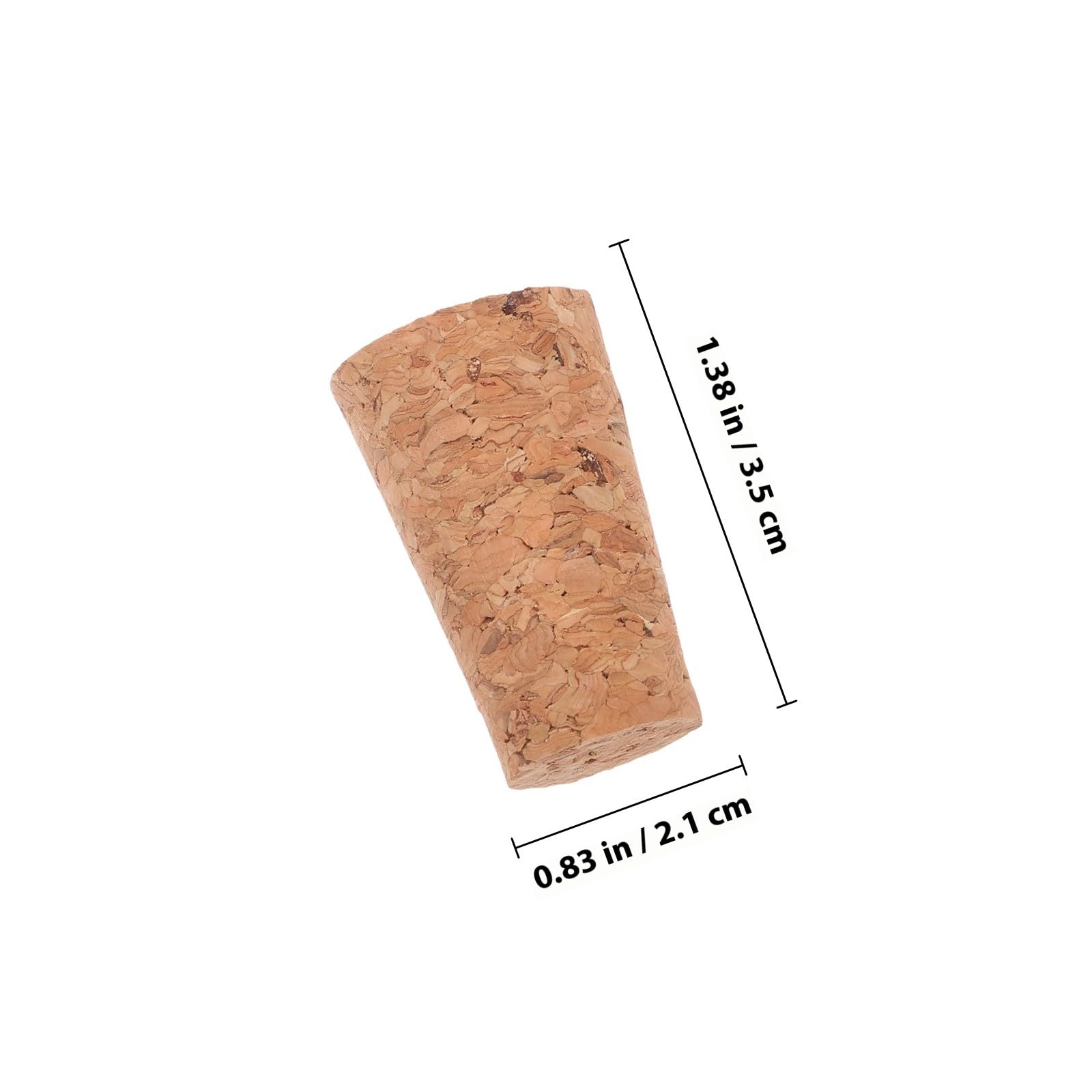 Luxshiny 100 Stück Konische Weinflaschenkorken 20x15x35mm aus Naturkork Dicht Schließend Flaschenverschluss für Weinflaschen Geeignet für Haushalt Restaurant und Bar