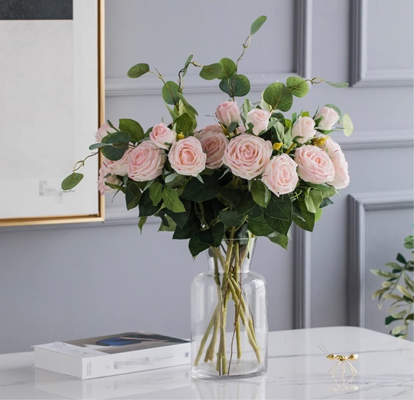 Künstliche Blumen Wunderschön Künstliche Blumen, Stoff, Rose, Kunstblume, Hochzeitsdekoration, Blumenstrauß, Vasen-Set Künstliche Blumen wie Echt (Color : A, Size : 70cm)