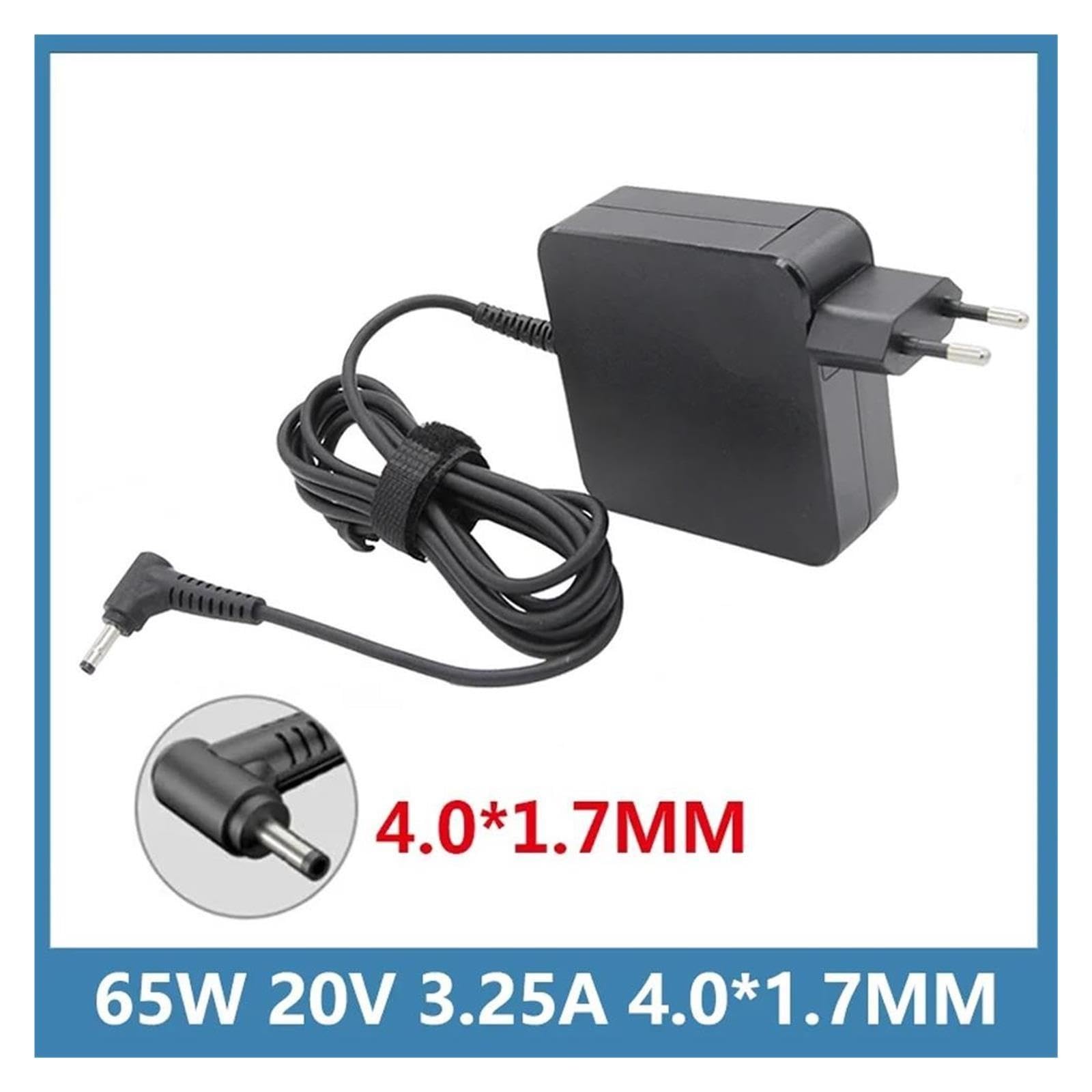 Cargador De Vuelta for Adaptador, Compatible con IdeaPad,310 320 3-15itl6-14itl6 Yoga 520 14ikb E580 Redmibook 13 14, 20V, 3,25a, 65W, 4,0x1,7 MM(UK Plug)