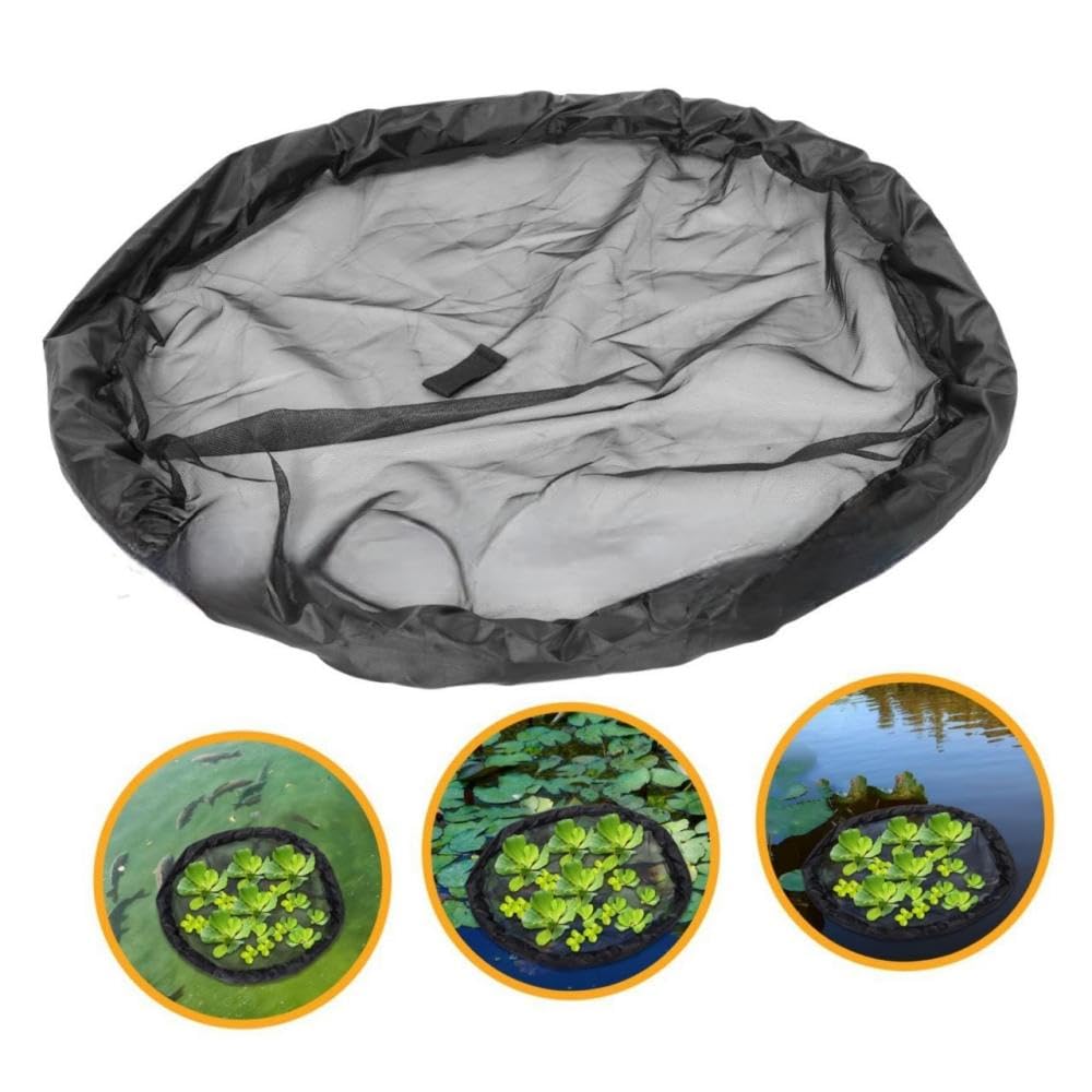 60cm Floating Pond Plant Protector, Fine Mesh Round Floating Island Planter, Fish Barrier for Aquatic Flora Protection, Pond Water Feature Enhancement