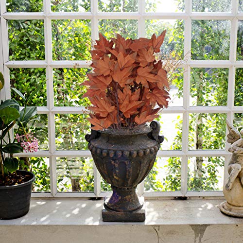 PretyzOOM 4 peças de folhas de bordo artificiais, flores de seda, outono e outono, plantas sintética