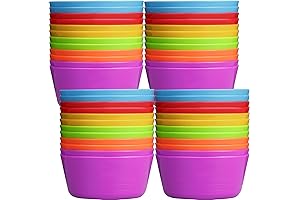 Foaincore Kids Plastic Bowls - Safe & Durable Kids Dinnerware Set