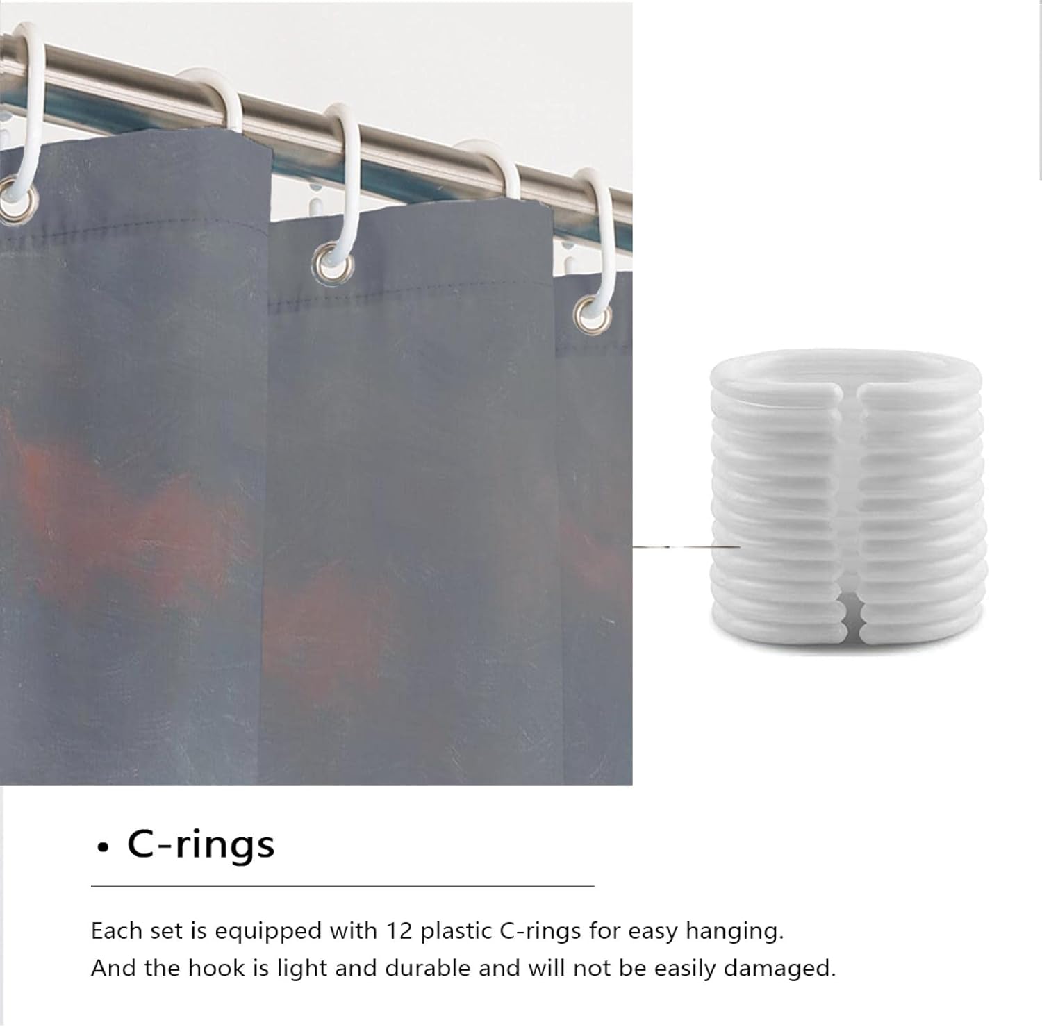 Margaret Surrealism Shower Curtain Liner Eyeball Pattern Shower Curtain Aesthetic Farmhouse Decor Soft Fabric Shower Curtain with Hooks W72 x L72(in)