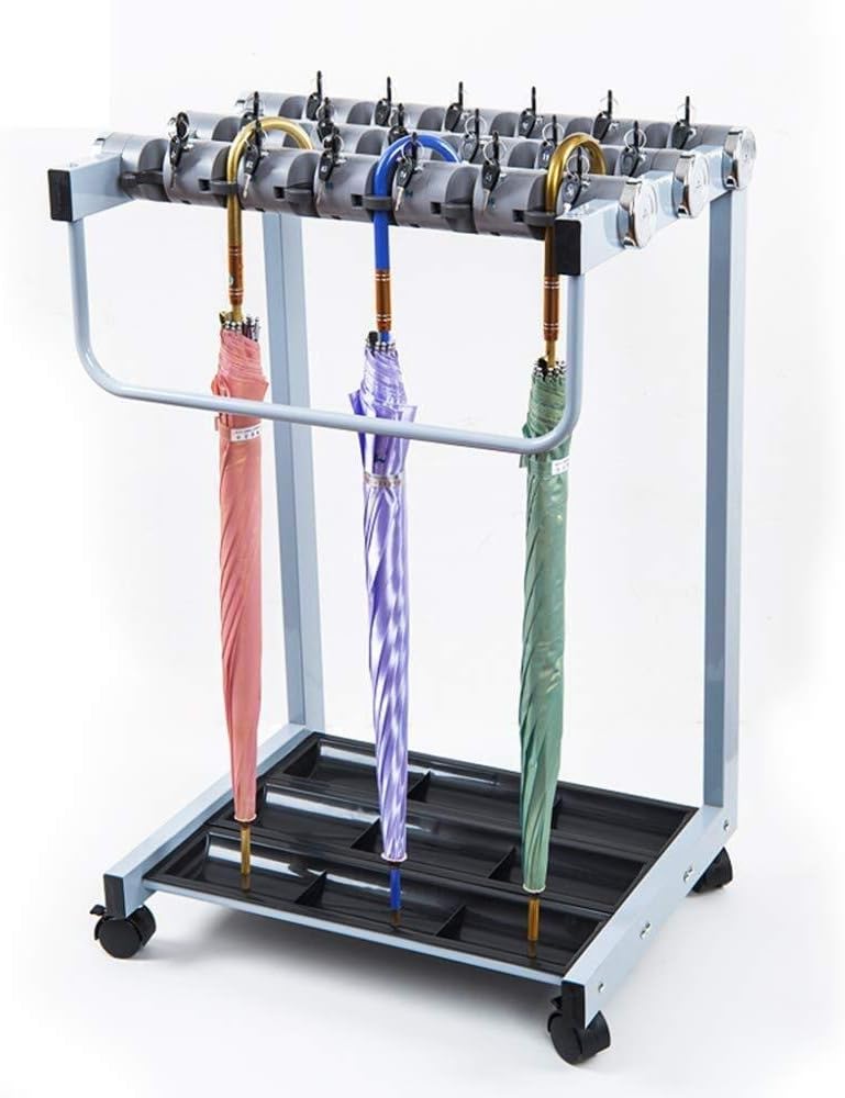 Metal Umbrella Stand Storage Rack with Removable Drip Tray for Household and Commercial Use