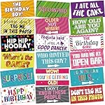 24 Designs Funny Birthday Photo Booth Props Double Sided 11.02 * 5.51‘' Photo Booth Props Birthday Parties Decorations Set DIY Water Proof Selfie Signs PVC Printing