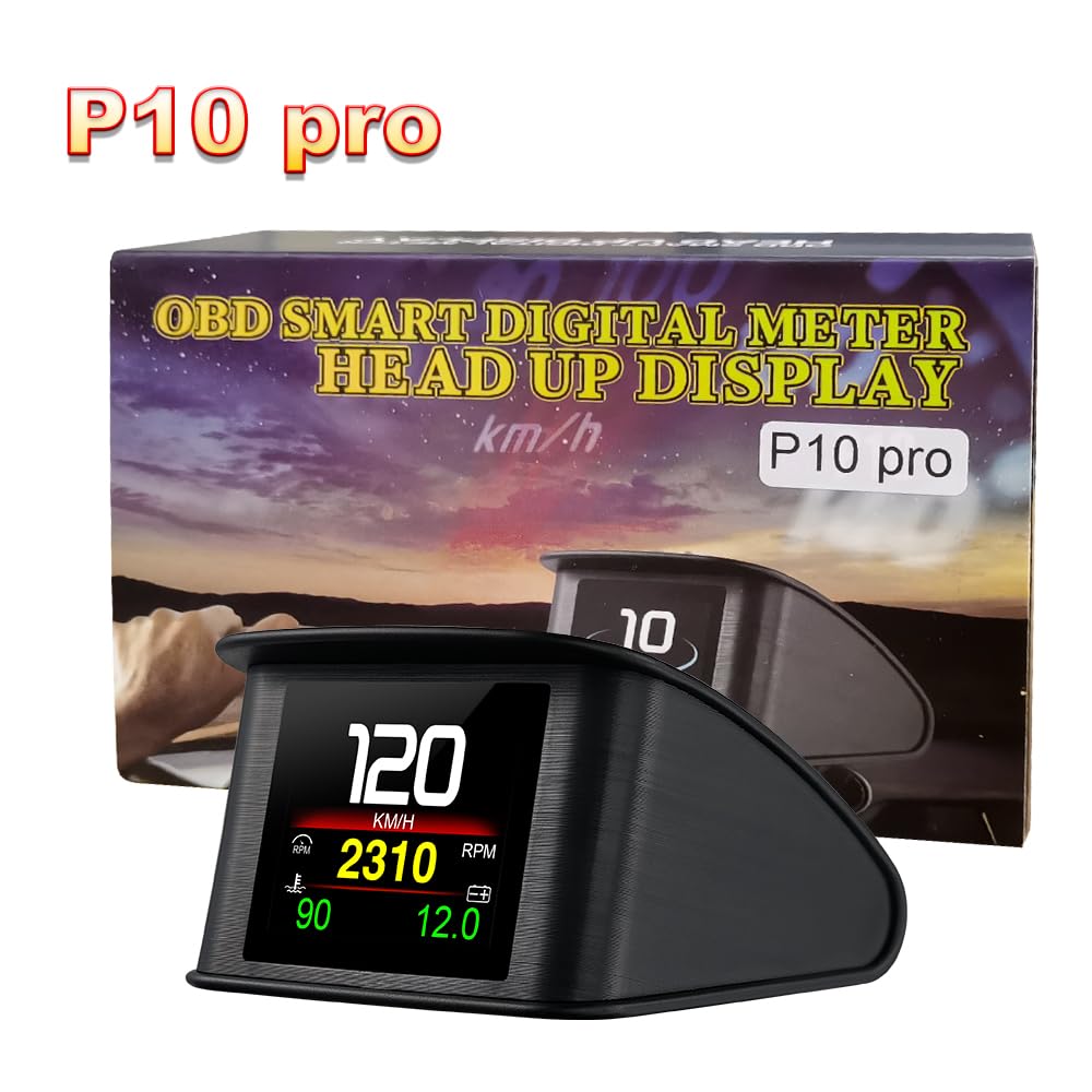 P10 PRO Auto OBD2 Head Up Display Digital Tachimetro Computer di Bordo Allarme Velocità Eccessiva Codice Errore Motore Accessori Elettronici