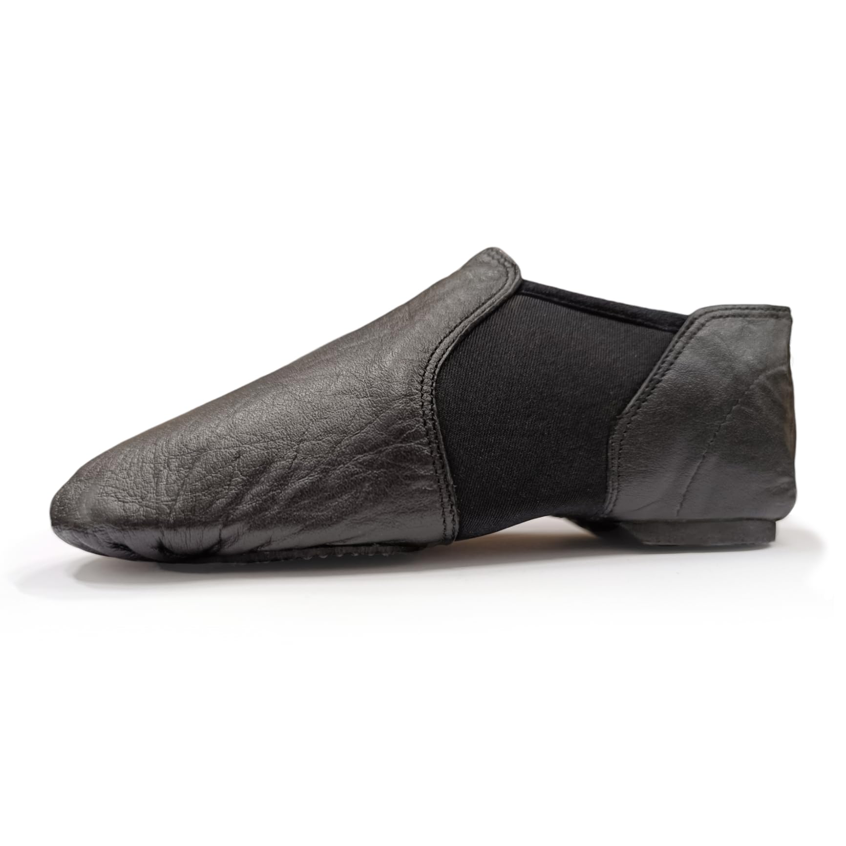 Jazz Shoes - Slip on Jazz Dance Shoes Rubber Split Sole - Soft Leather and Neoprene - Modern Stage Fish Style
