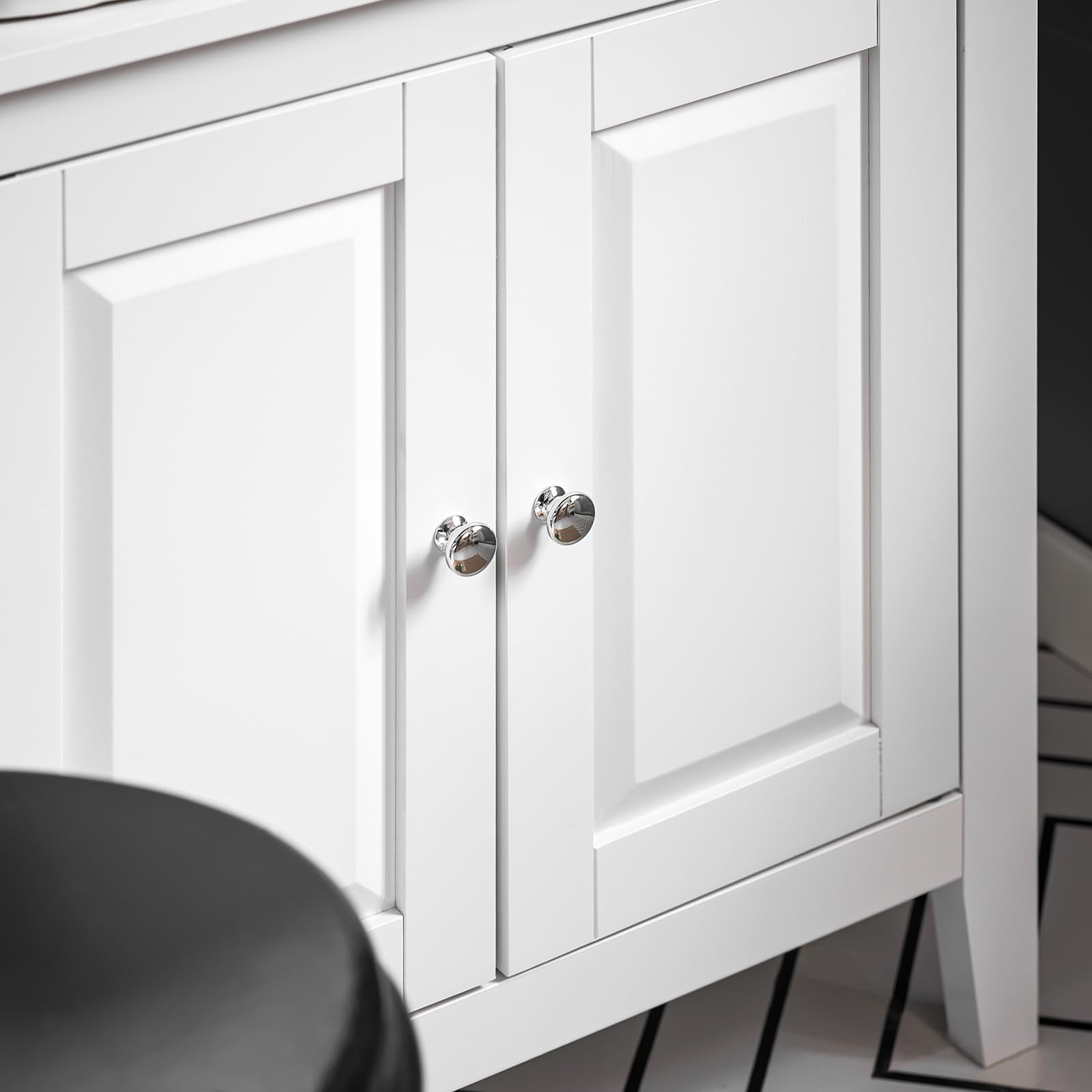 SoBuy FRG202-W szafka pod umywalkę, szafka łazienkowa, meble łazienkowe, szer. x wys. x głęb. ok.: 60 x 62 x 30 cm, kolor biały