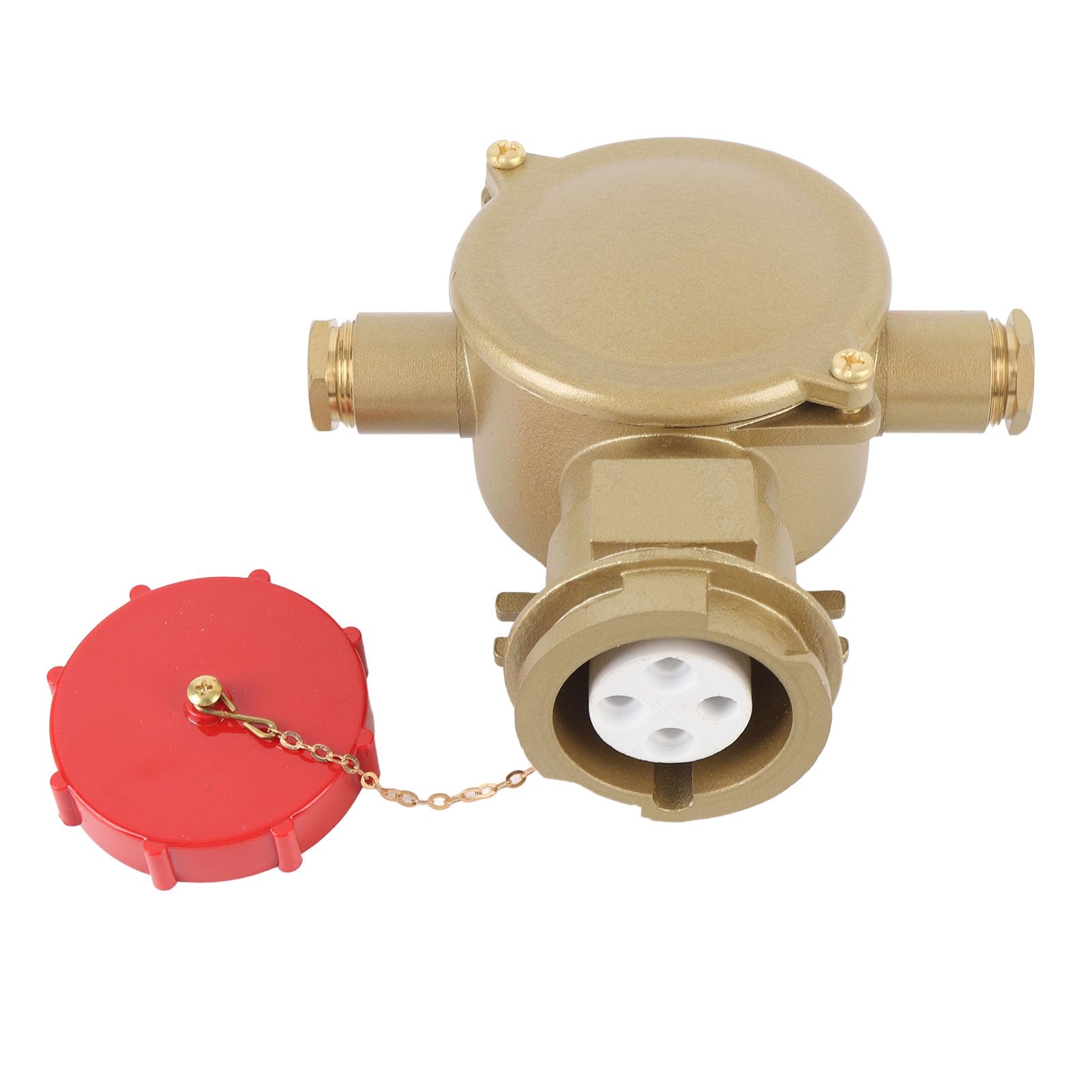 Conector de Caja de Conexiones de Latón Marino IP56 Protector 16A Excelente Conductividad Eléctrica Caja de Conexiones Enchufe de Interruptor CZS3-2/7I4 para Barco Barco Puede el Material de