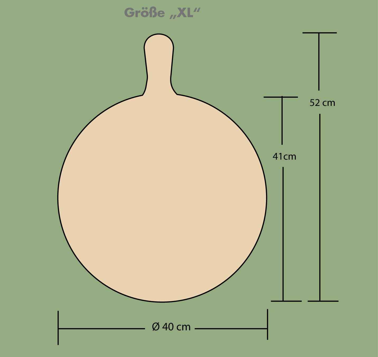 Planche à pizza - Forme ronde, jolie et pratique - Plusieurs tailles disponibles-, Bois, XL