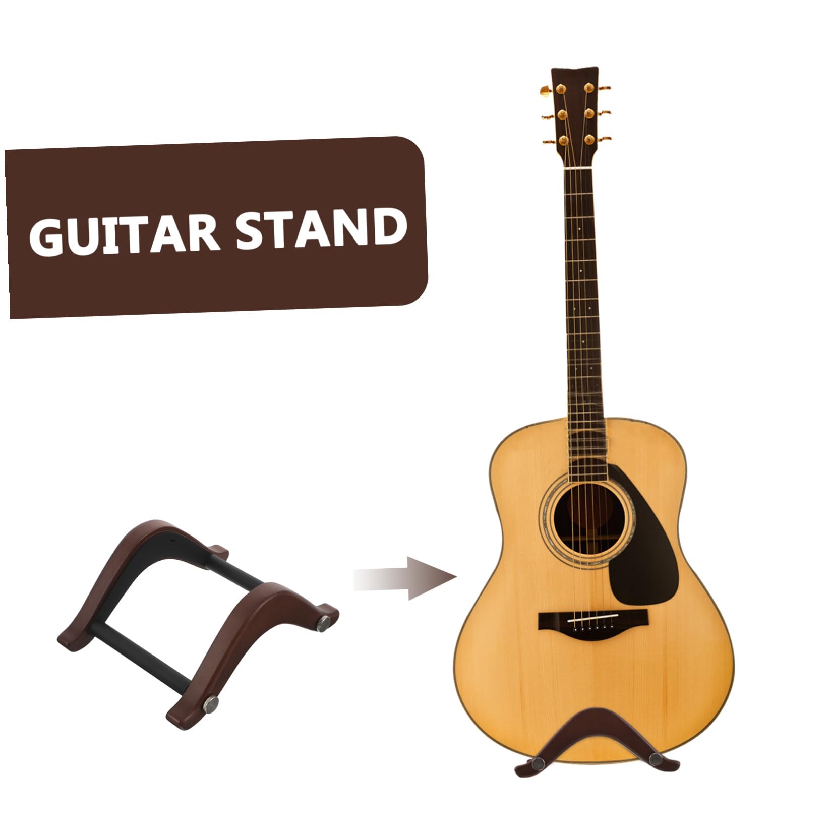 LIOOBO Tragbarer Gitarrenständer und Metall in A-form für Elektrische und Akustische Gitarren für Übungssessions und Reisen