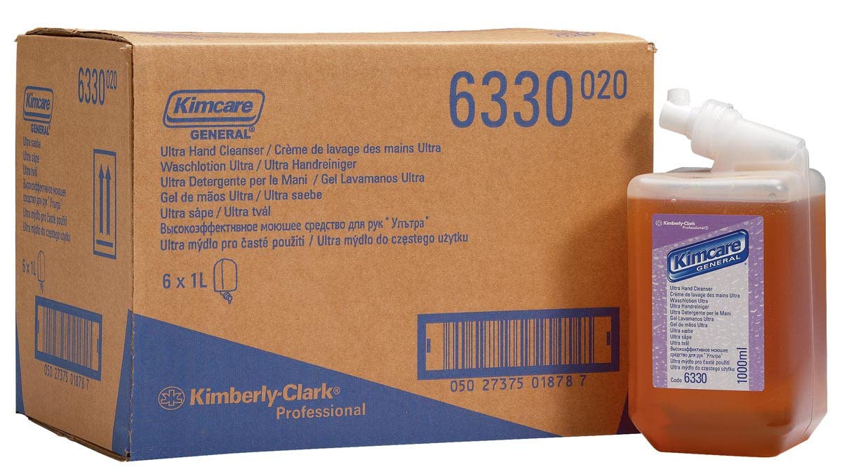 Ricarica Sapone KIMCARE GENERAL* per dispenser AQUA® Ultra Kimberly Clark 1l 6330, caramello