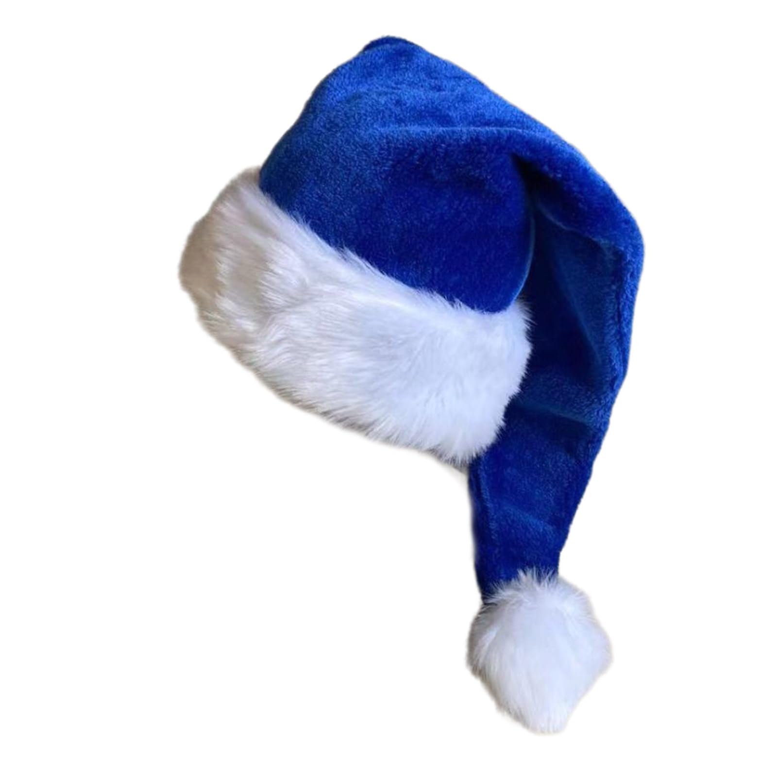 Buxuaaaa Santa Hat Thicken Plush for Holiday Comfort Liner Christmas New Year Symbol Cap with White Brim Adult Santa Hat