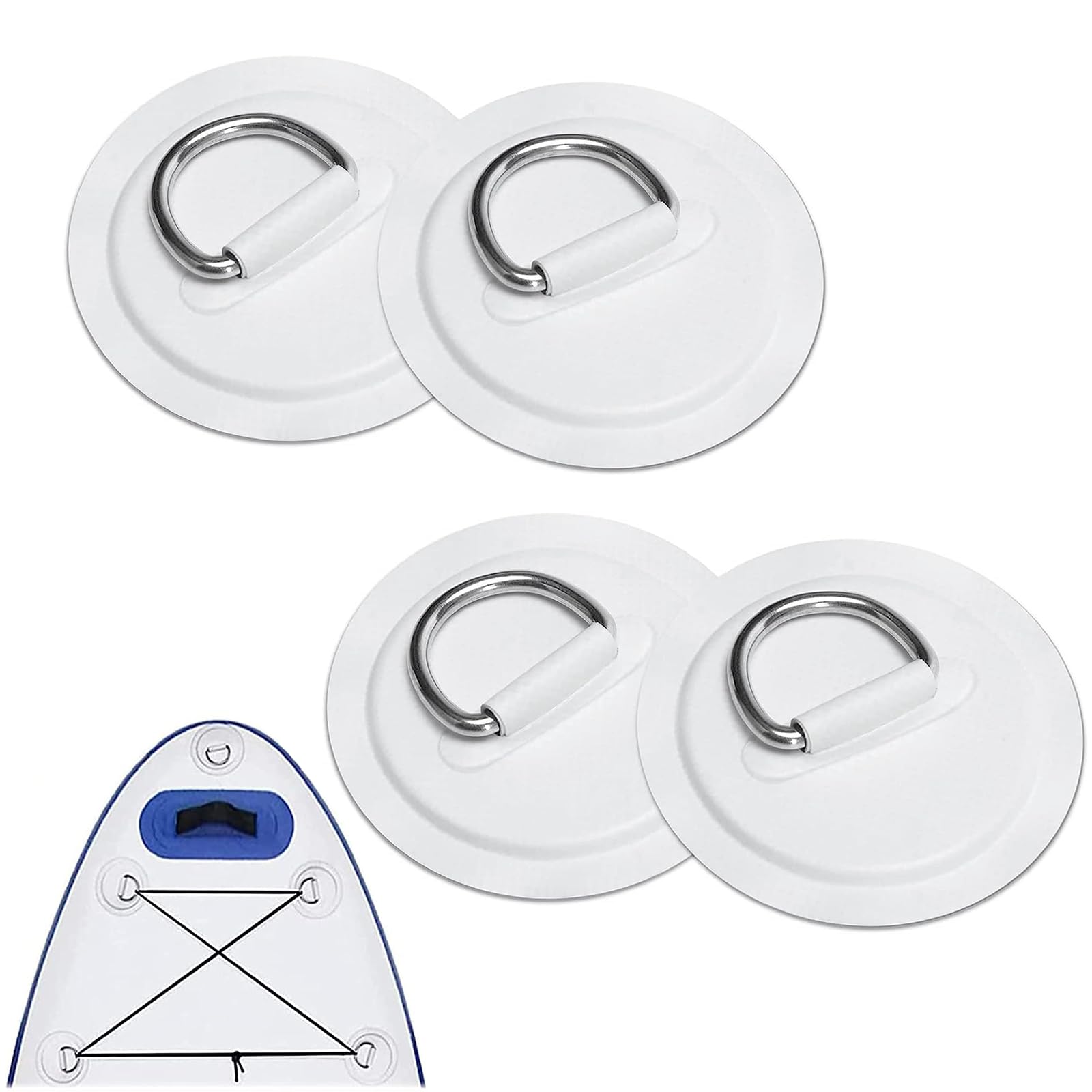 4 Pack Boucle En Forme De Acier Inoxydable Matériel Kayak Métal Pour