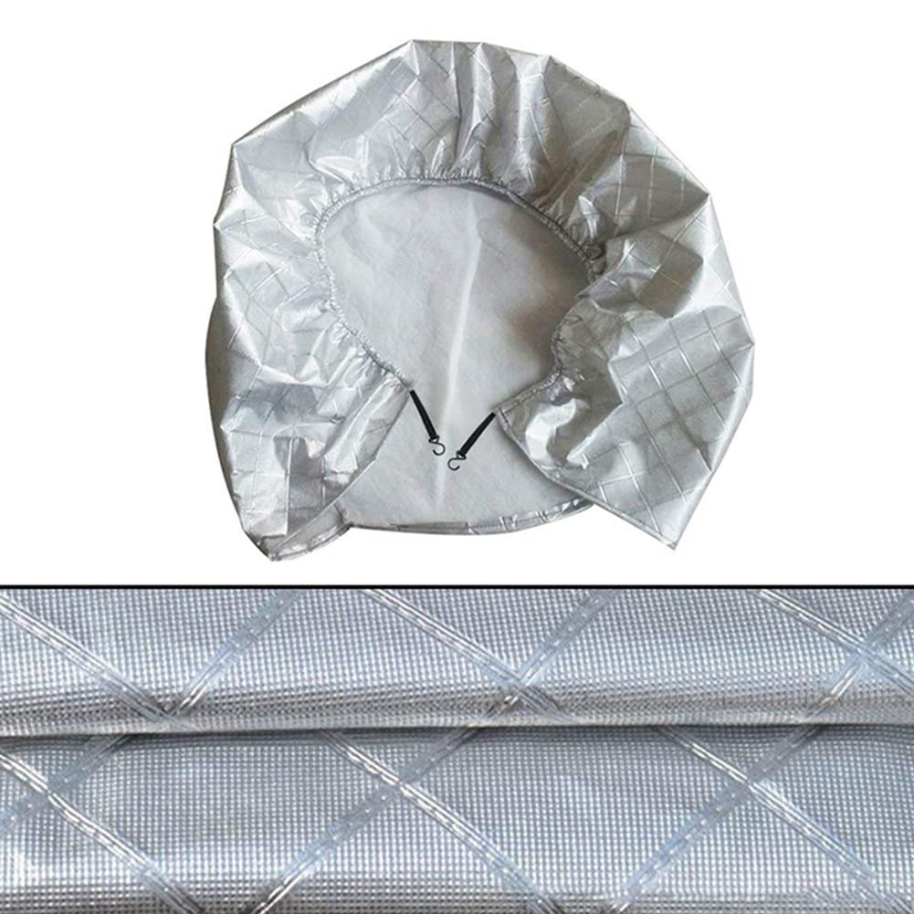 URFEDA Copricerchi per camper, 4 pezzi, copertura per pneumatici, impermeabile, protezione solare in alluminio, copertura universale per pneumatici, per roulotte, rimorchi, camper, auto, camion