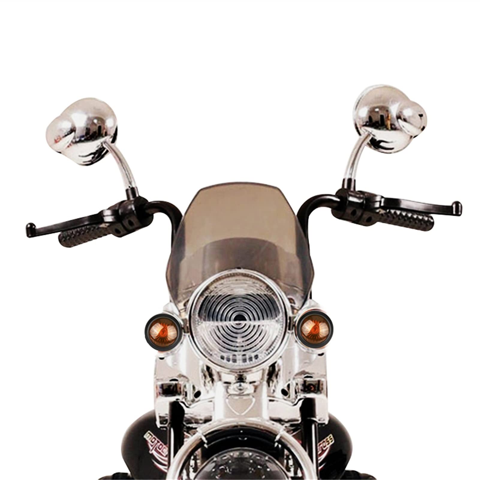 Frecce Moto,Indicatori di Direzione per Moto Indicatore dei segnali di direzione del motociclo Universale 12V Retro Luci del segnale della moto Retro Blinker del metallo 2 PC Black Chrome(4PC Black)