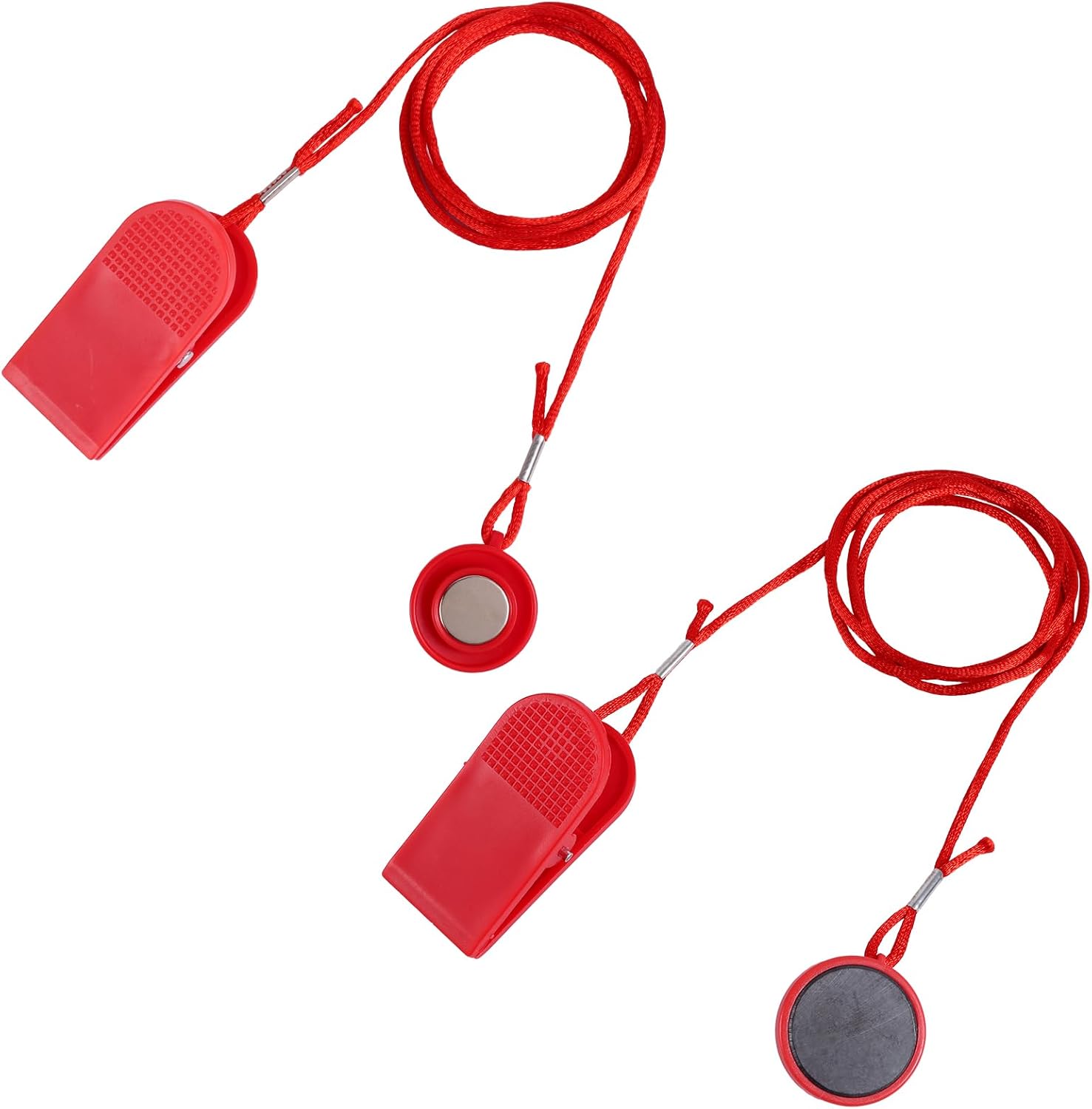 lasuroa 2pcs Treadmill Magnet Safety Keys, Universal Magnetic Treadmill Safety Key Replacement Running Machine Emergency Stop Magnets