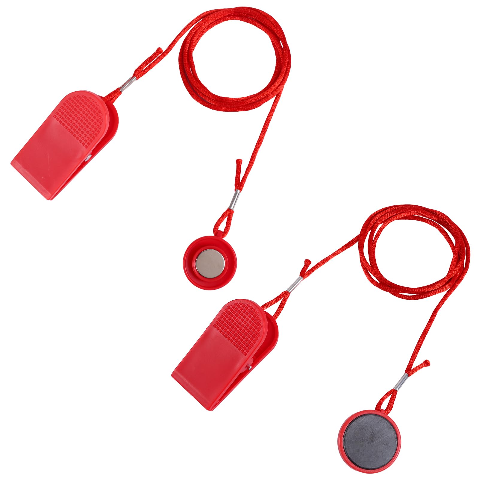 lasuroa 2 Sztuki Uniwersalnych Magnetycznych Kluczy Bezpieczeństwa, 2 Style Magnetycznych Kluczy Zamiennych do Bieżni Okrągły Magnetyczny Wyłącznik Bezpieczeństwa Magnesy Awaryjnego Zatrzymania