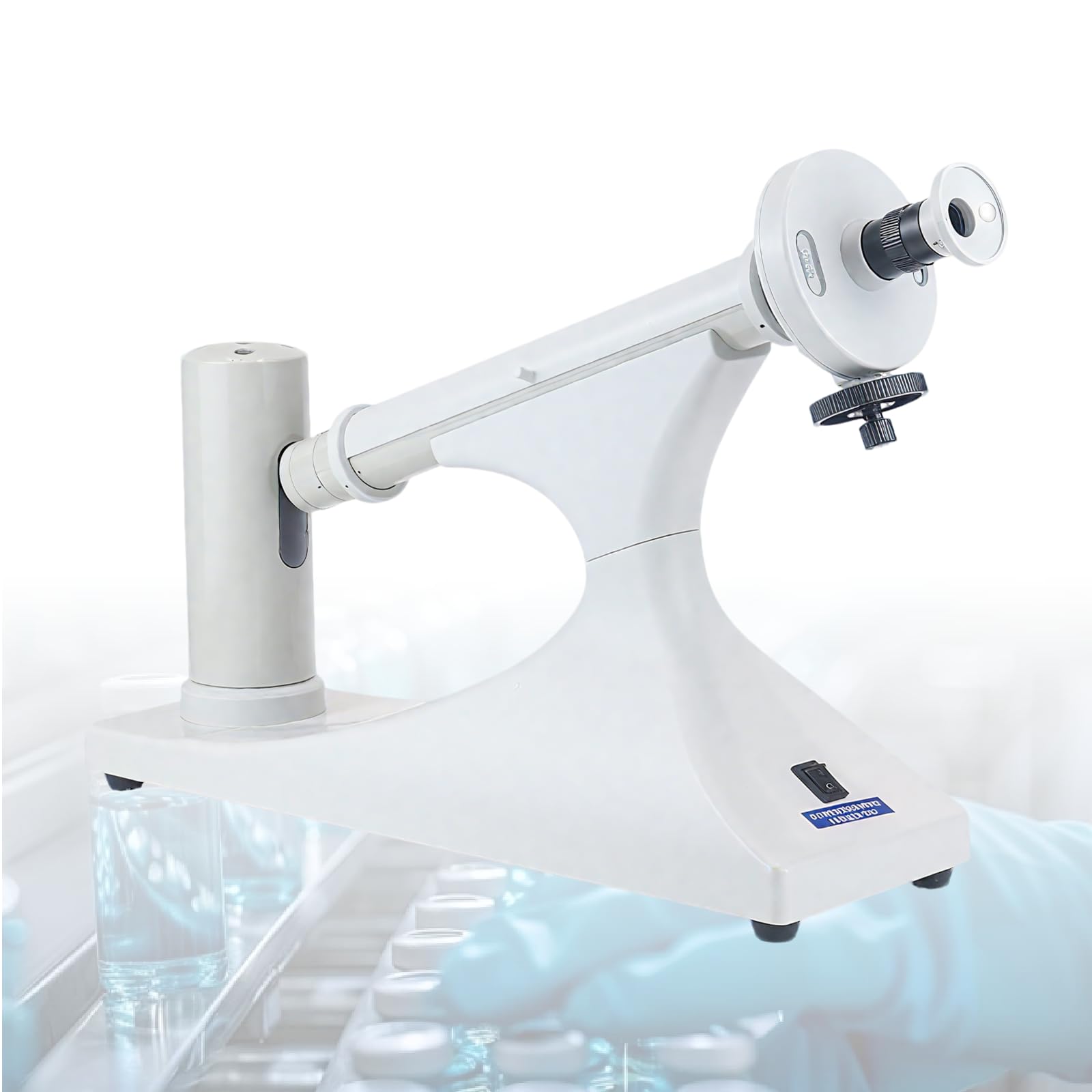 Polarimeter Tester, Manuelle +/- 180° Laborscheibe zur Messung der Probenkonzentration, Reinheit, Zuckergehalt mit Natriumlampe