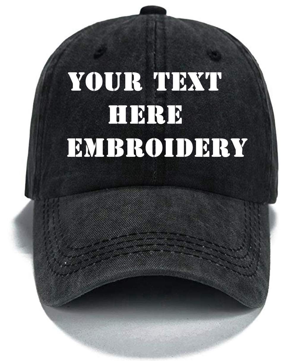 Custom Embroidered Logo Baseball Cap - Personalized Sun Hats for Kids, Mens Summer Trucker, Outdoor Sport Ponytail, Unisex Family Matching Accessories - DAD/Mom Gifts