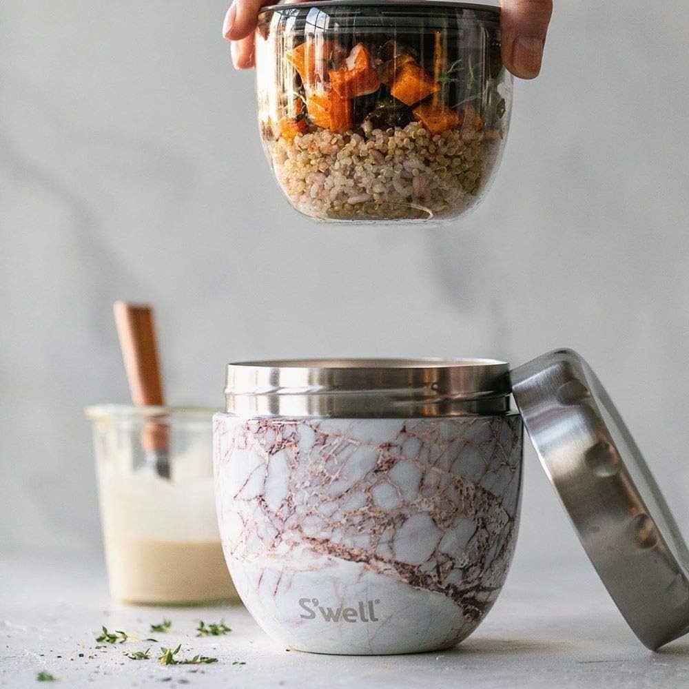 Amazon | S'well ステンレススチール 3層真空 Eats 2-in-1